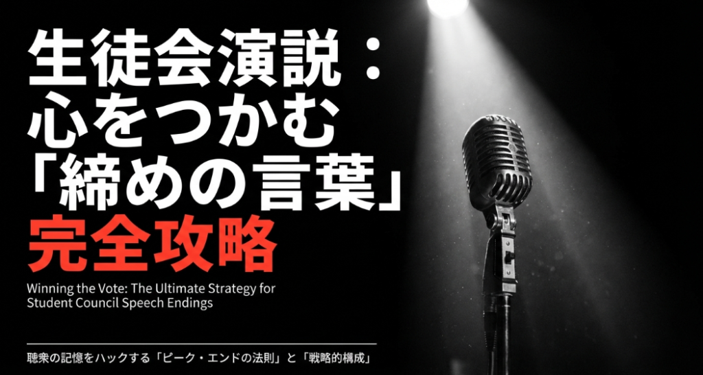 生徒会演説の締めの言葉で差がつく基本構成