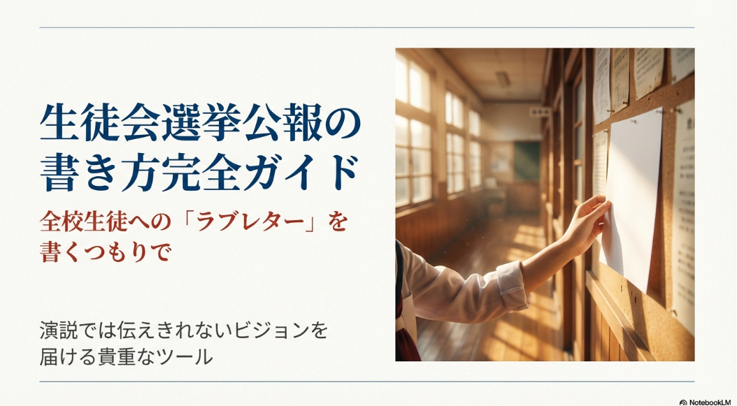 生徒会選挙の公報の書き方完全ガイド！例文や公約のコツを徹底解説