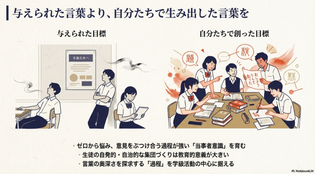 生徒が自発的に話し合い当事者意識を育む学級活動の様子