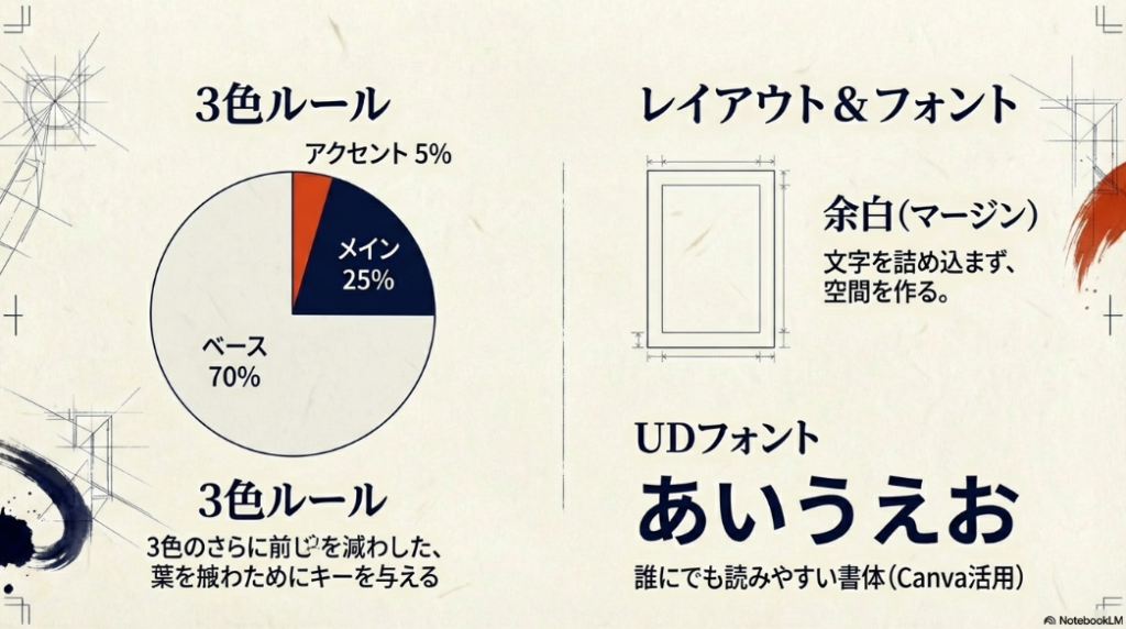 色の3色ルール、十分な余白、UDフォントを活用した見やすいポスターデザインのコツ