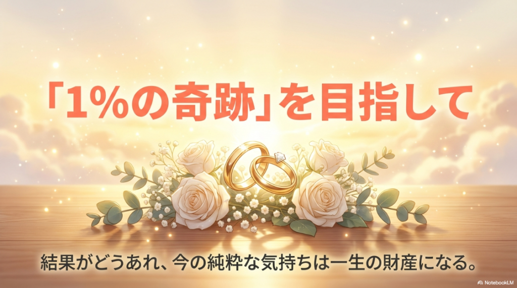 「1%の奇跡」を目指して。結果がどうあれ、今の純粋な気持ちは一生の財産になる。