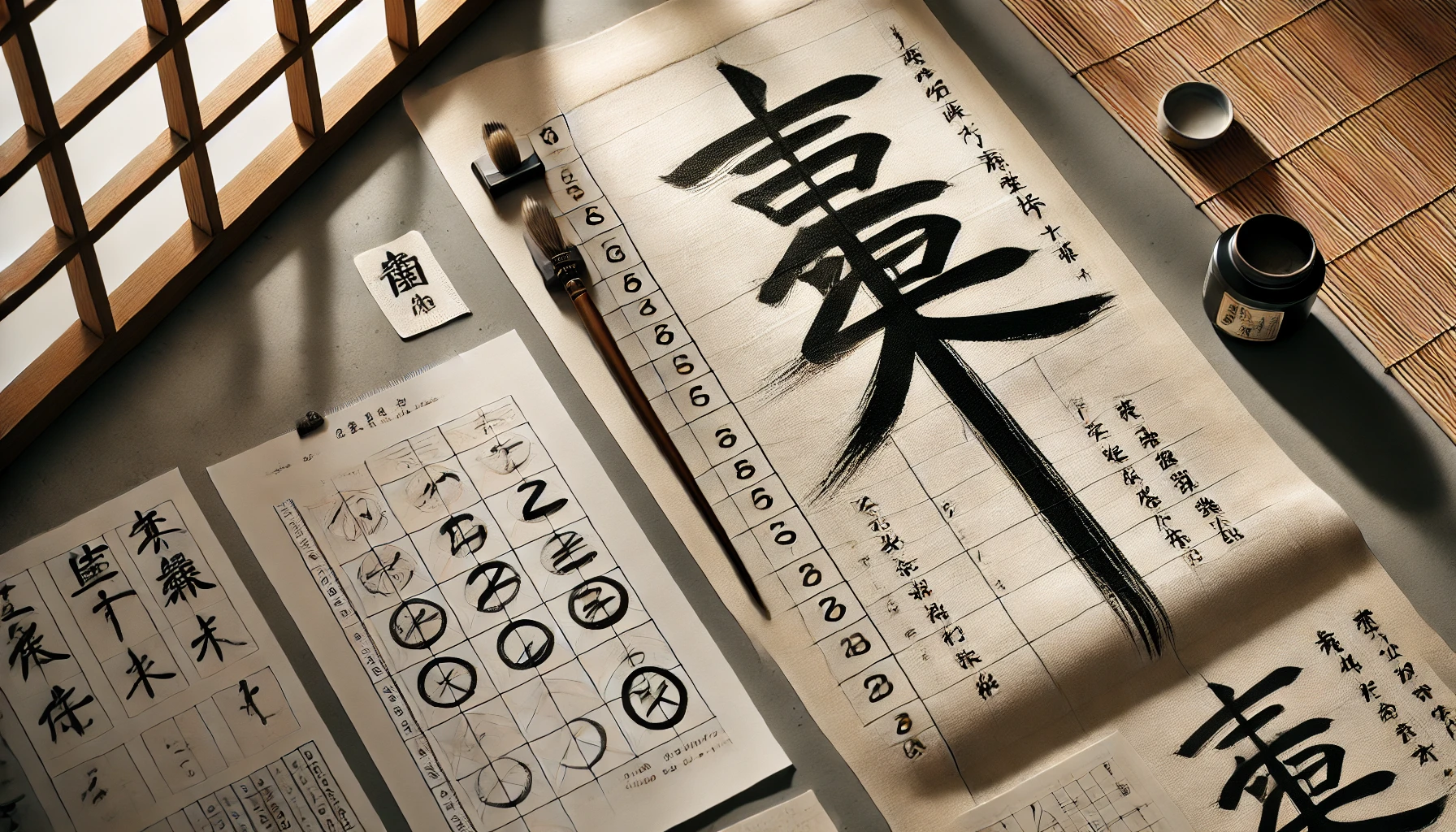 サイズや太さと文字数の関係性