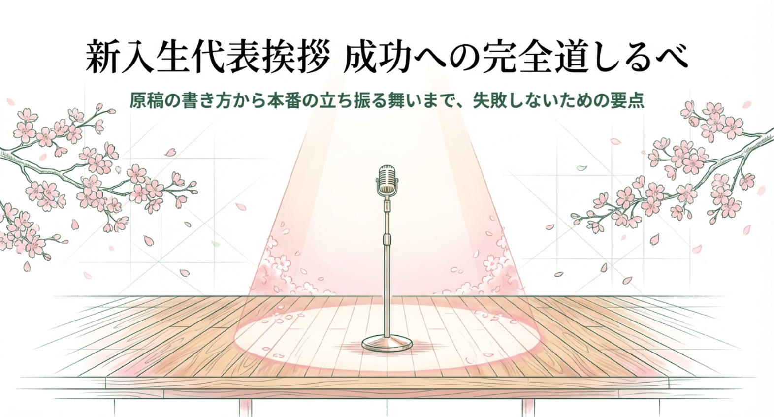 新入生代表挨拶成功への完全道しるべ。原稿の書き方から本番の立ち振る舞いまで、失敗しないための要点