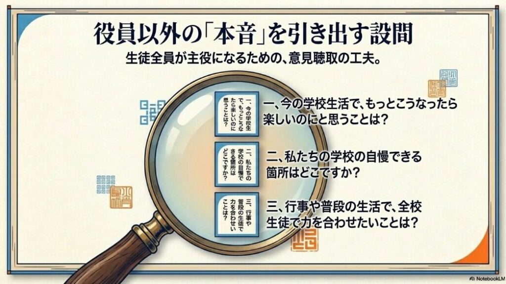 役員以外の本音を引き出すアンケート設問の工夫と具体例