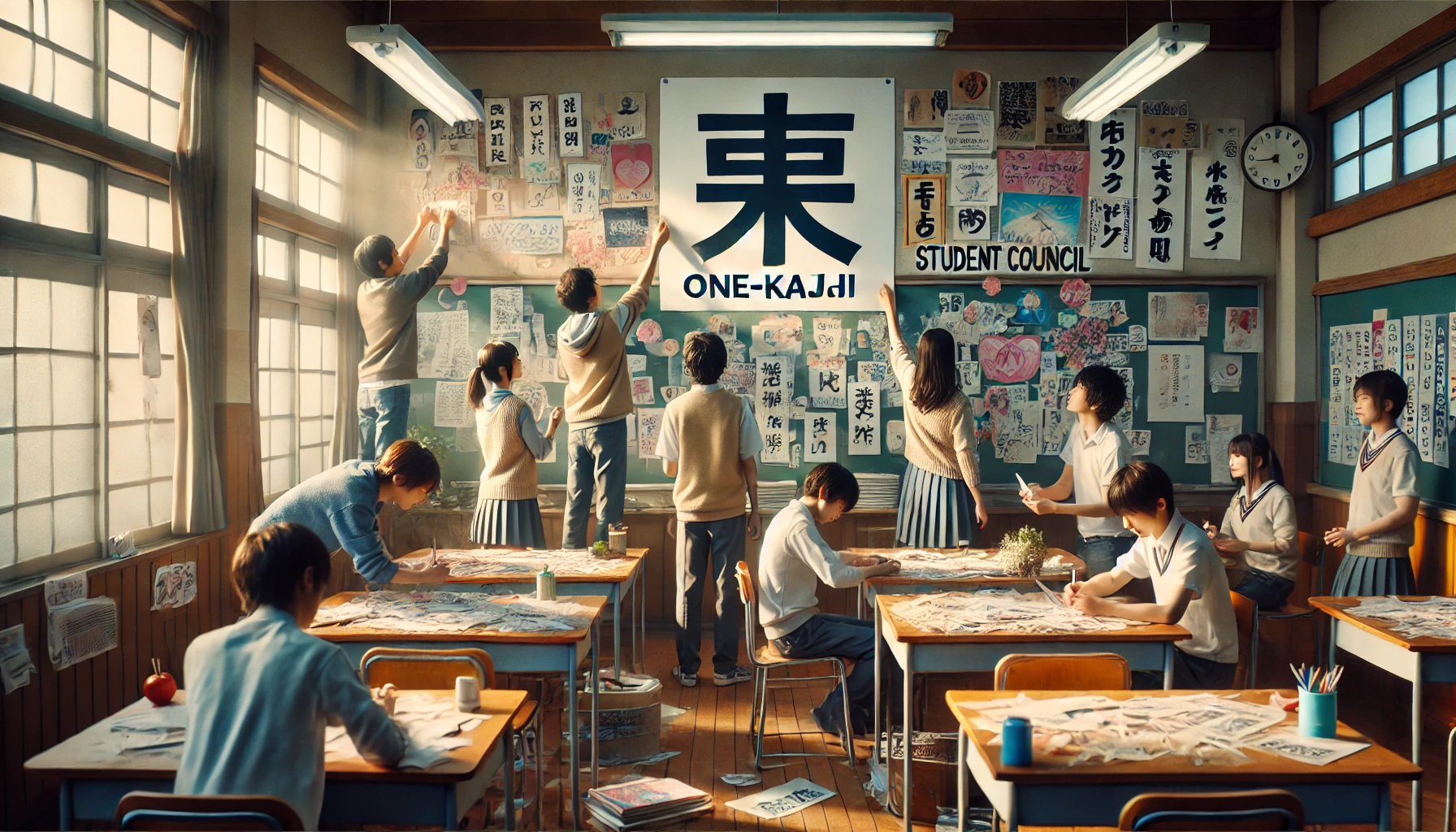 生徒会スローガンで漢字一文字の実例と作り方