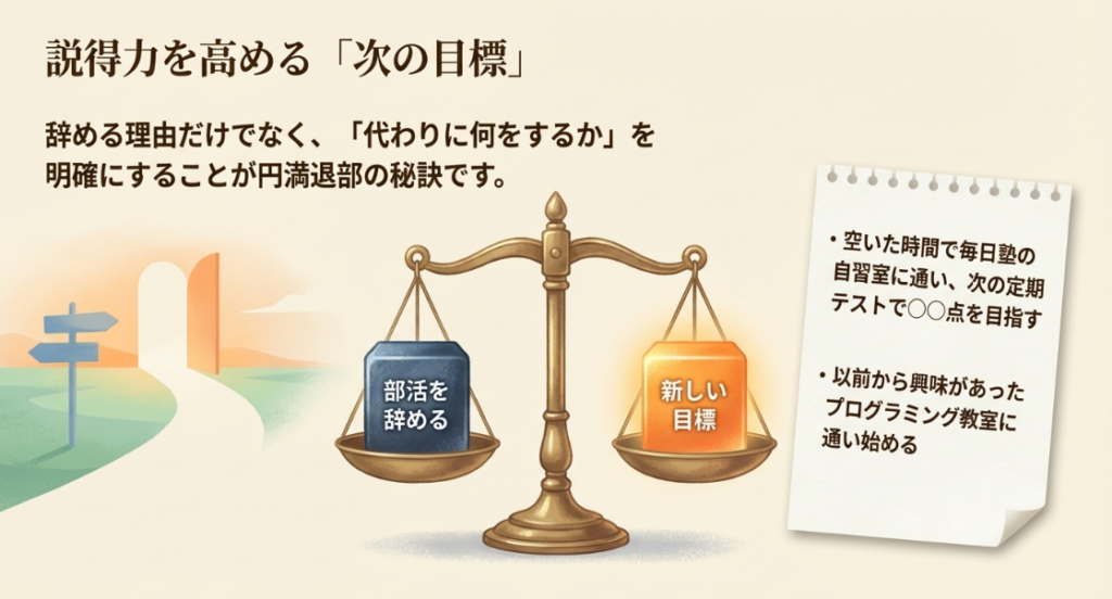 親への説得力を高める部活退部後の次の目標