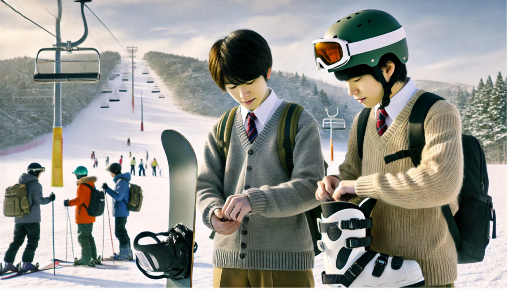 スノボに初挑戦する生徒が用意すべき安全装備