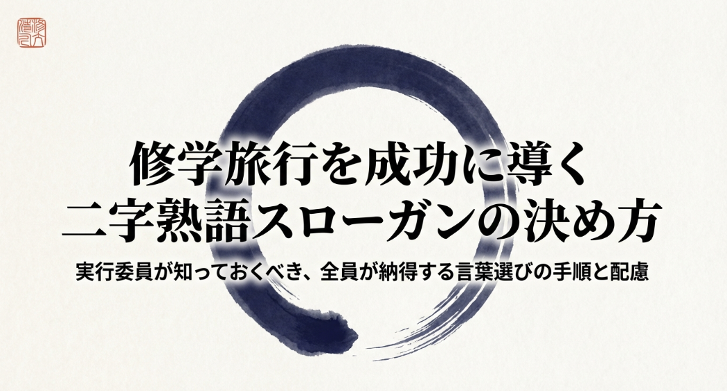 修学旅行を成功に導く二字熟語スローガンの決め方