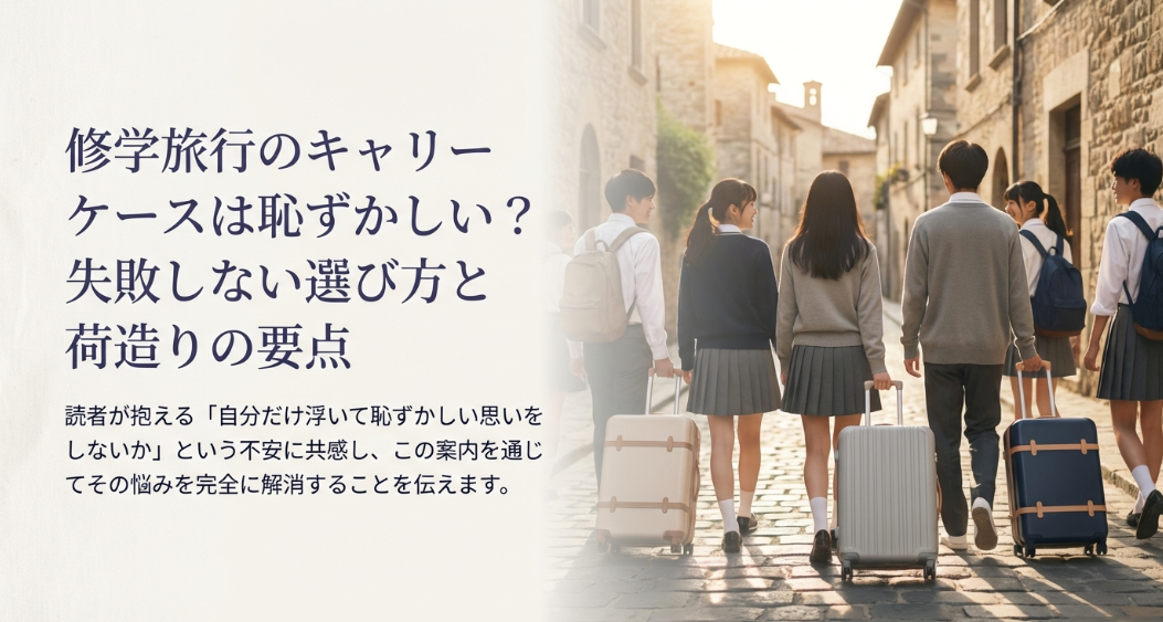 修学旅行のキャリーケースは恥ずかしい？失敗しない選び方と荷造りの要点