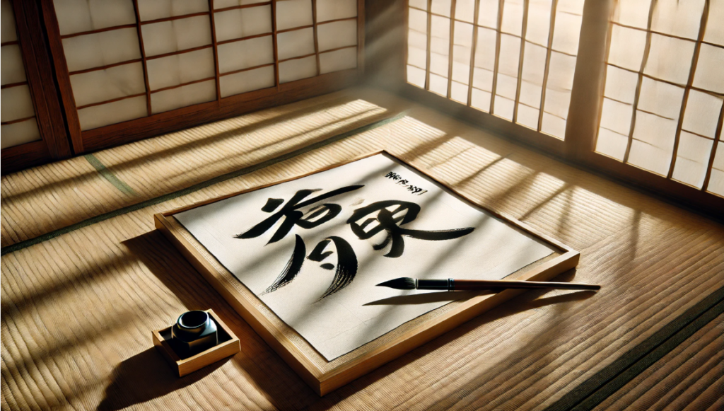 色紙に映える立志式の漢字二文字を書く筆致のコツ