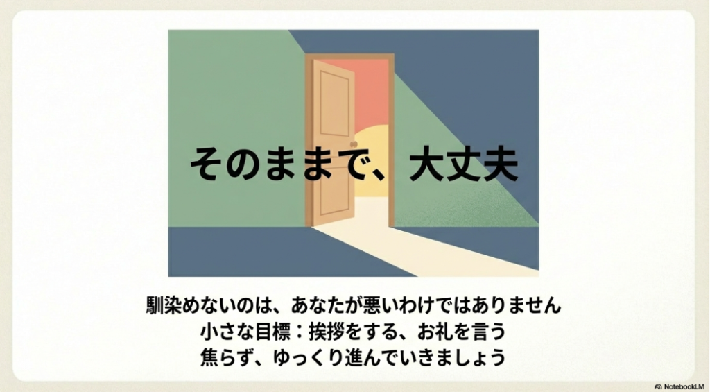 そのままで、大丈夫。馴染めないのはあなたが悪いわけではありません。