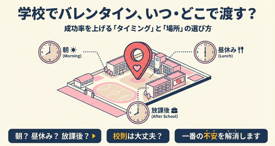 学校でバレンタインチョコを渡すタイミングと場所完全ガイド