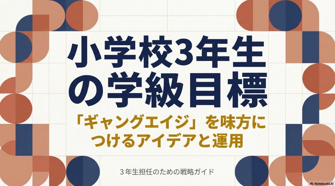 小学校3年生の学級目標 「ギャングエイジ」を味方につけるアイデアと運用の戦略ガイド"