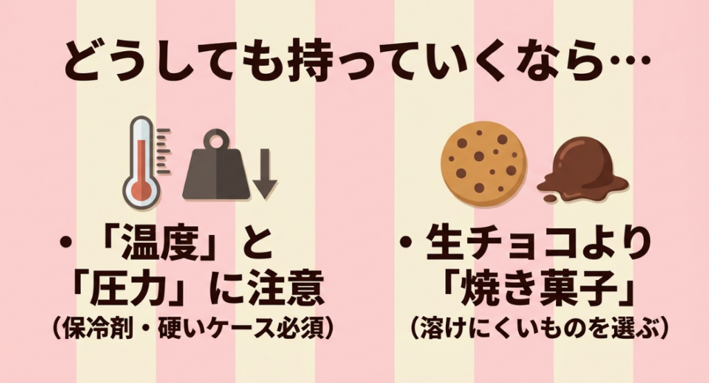 持っていくなら温度と圧力、焼き菓子が安心