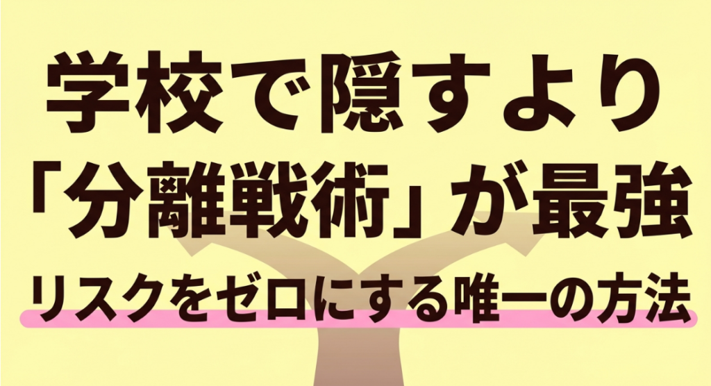 隠すより分離戦術が最強
