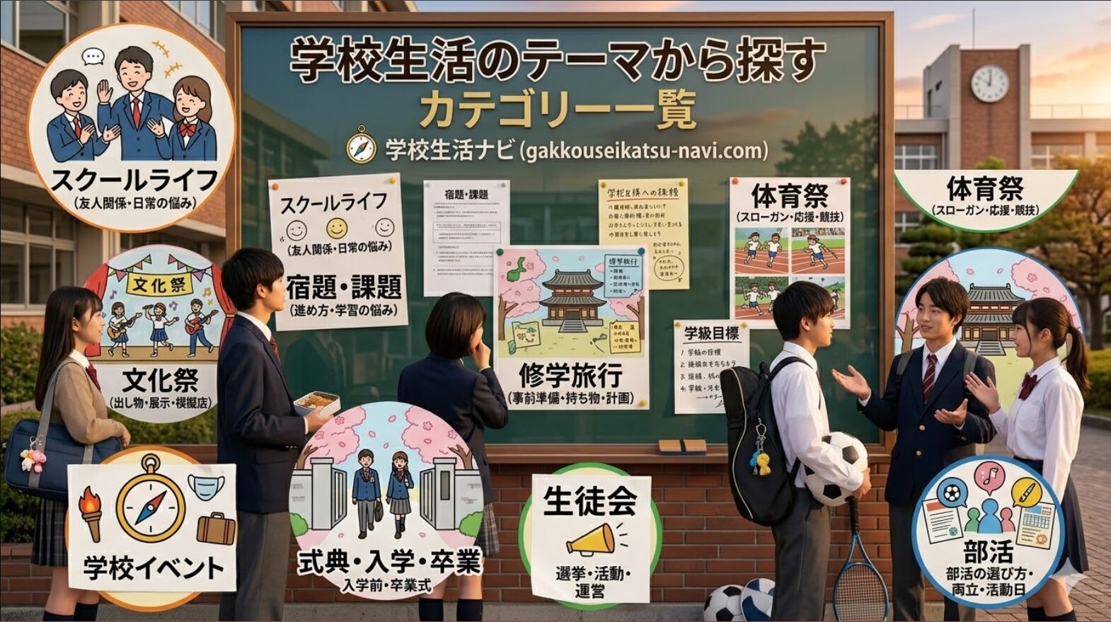学校生活の悩み・目的別に探す｜学校生活ナビ