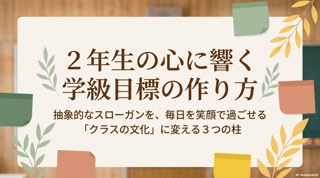 小学校2年生の心に響く学級目標の作り方と3つの柱