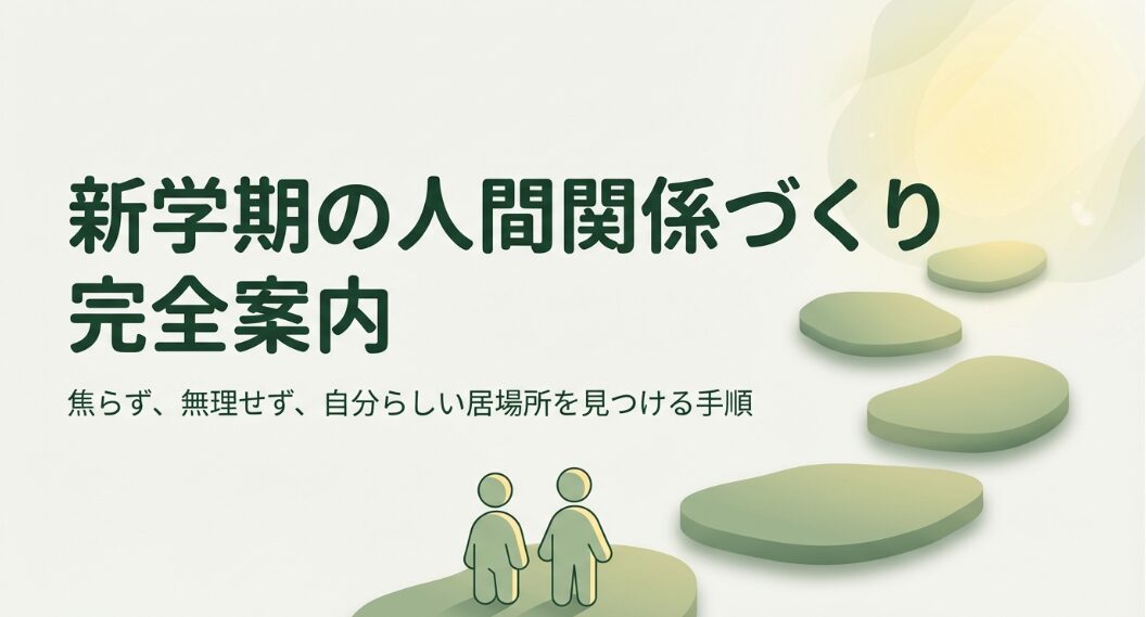 新学期の人間関係づくりと自分らしい居場所を見つける手順のタイトル画像