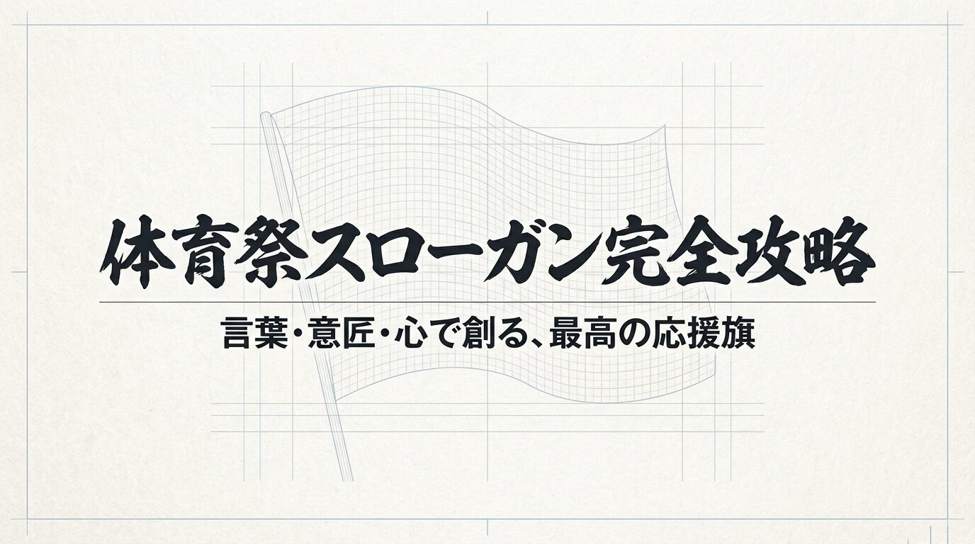 体育祭スローガン完全攻略。言葉・意匠・心で創る最高の応援旗のタイトル画像。
