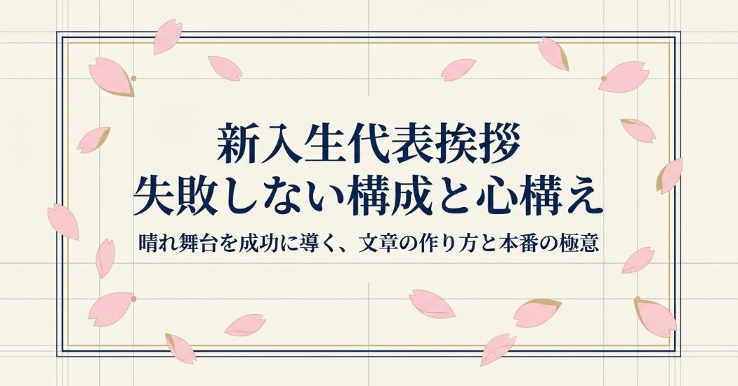 中学や高校の新入生代表挨拶！失敗しない構成と例文まとめを紹介