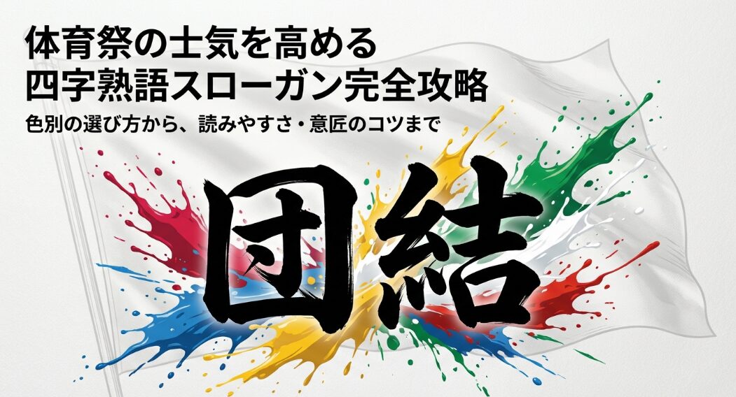 体育祭の士気を高める四字熟語スローガン完全攻略。色別の選び方からデザインのコツまで