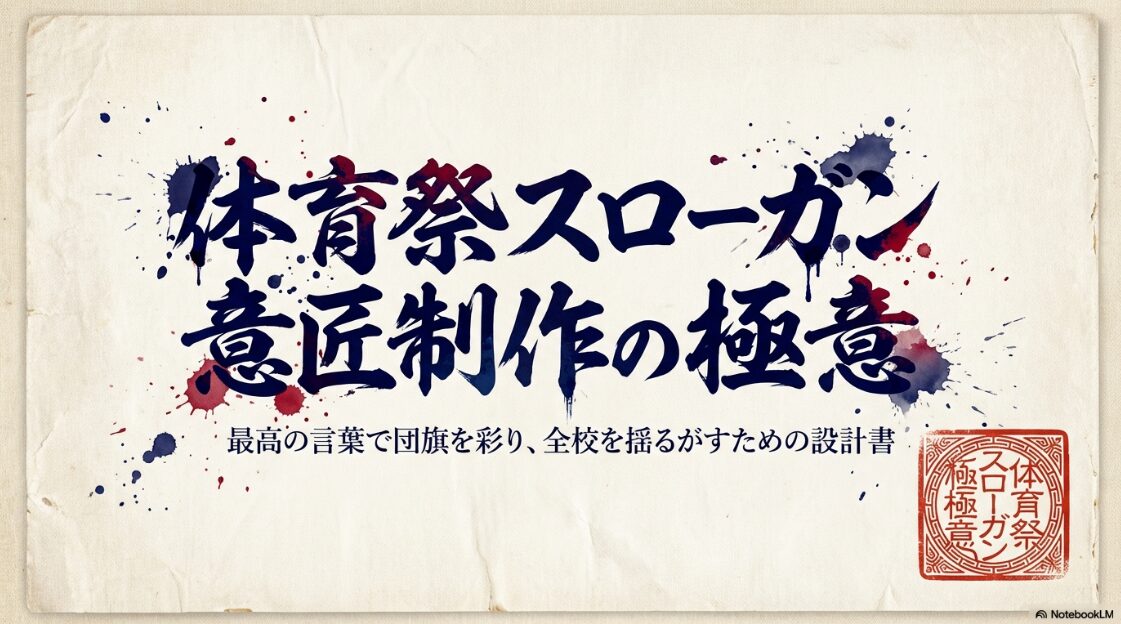 体育祭スローガン意匠制作の極意と書かれたタイトル画像