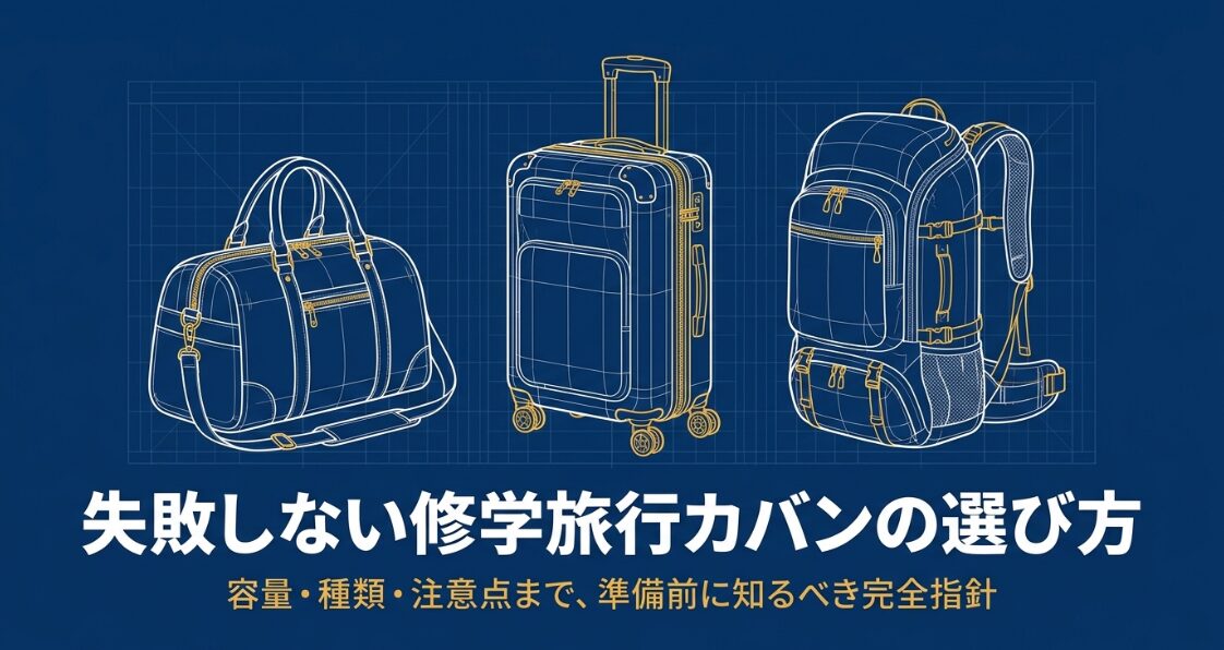 失敗しない修学旅行カバンの選び方。容量・種類・注意点まで準備前に知るべき完全指針