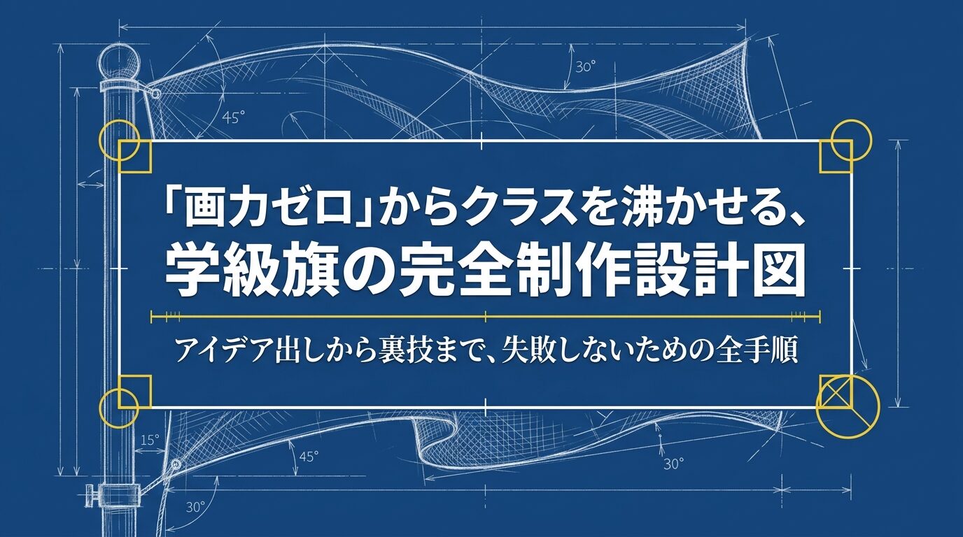 「画力ゼロ」からクラスを沸かせる、学級旗の完全制作設計図。アイデア出しから裏技まで失敗しないための全手順。