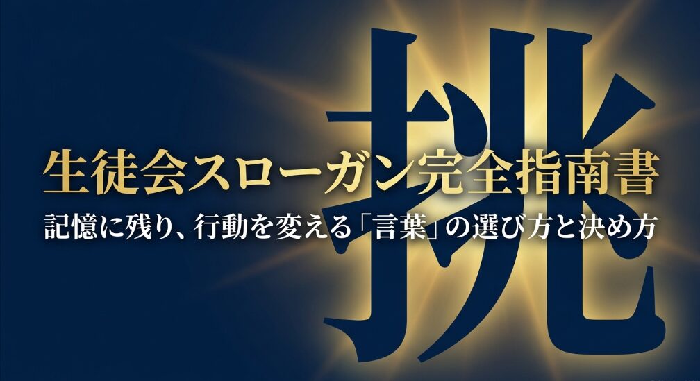 生徒会スローガンの選び方と決め方を示した記事冒頭用スライド